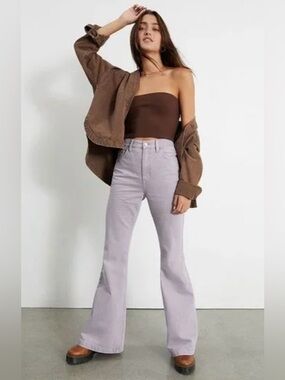 PacSun|Pastel Lavender Denim,high rise flare in size 24•••Boho groovy style